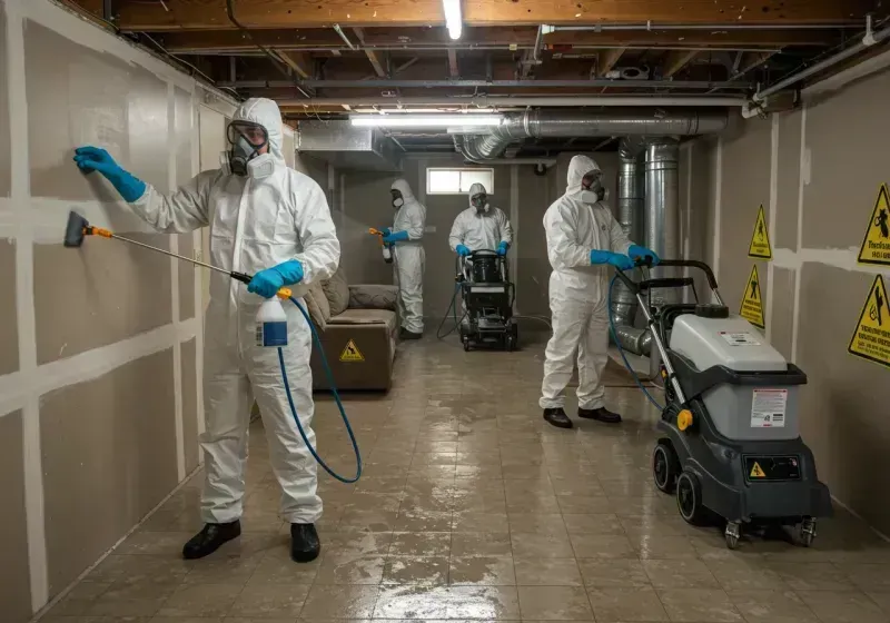 Basement Moisture Removal and Structural Drying process in Ringling, OK